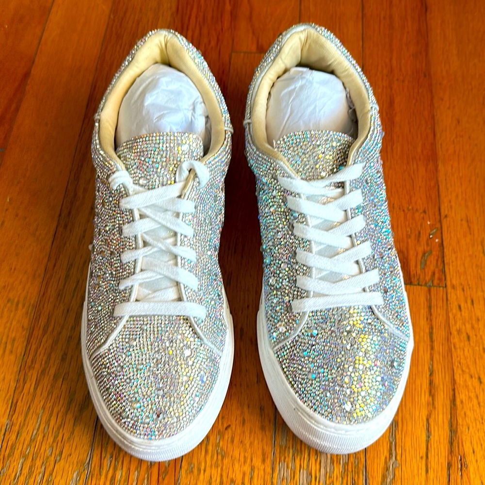 Betsey Johnson Sutton Rhinestone Sneakers Size 9